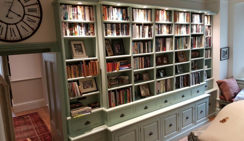 Painted Fitted Bookcase Devon