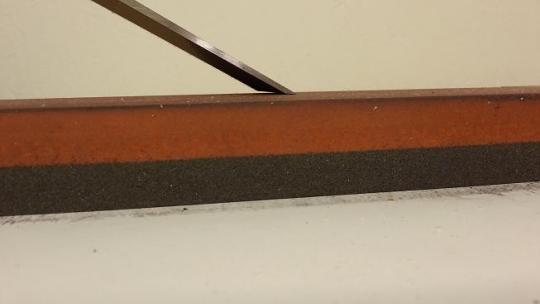 Honing a secondary bevel
