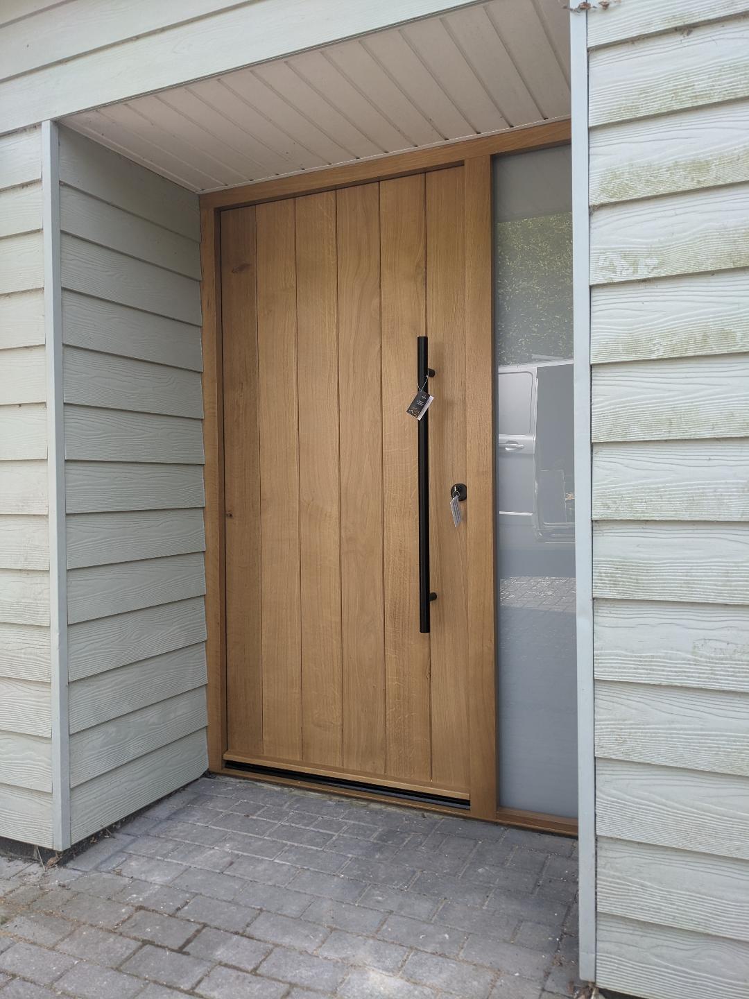 Custom made oak front door