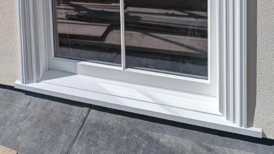 Traditional hardwood sash window installed in North Devon Victorian home