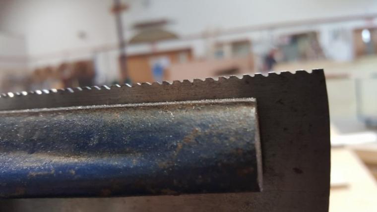 Filing Off Saw Teeth