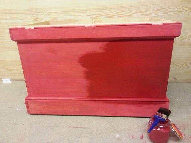 Tool Chest Milk Paint - Second Coat