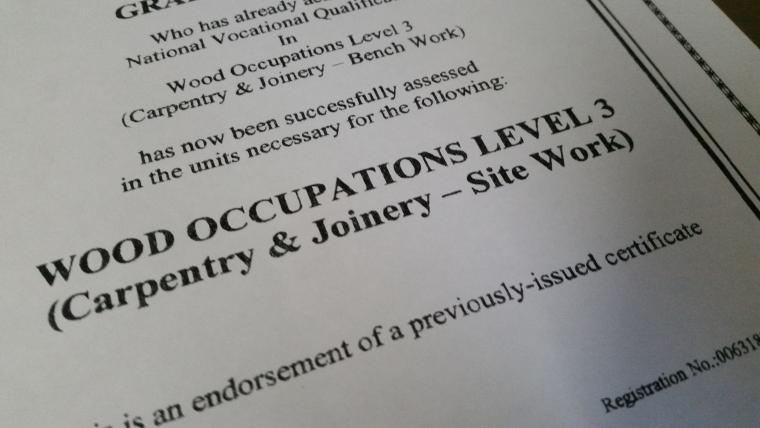 Carpentry & Joinery Apprencieship