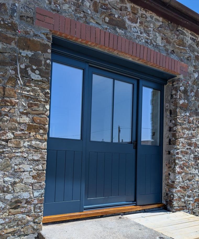 Custom Timber Door For Devon Barn Conversion