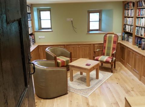 custom made Library Room in wood with seats