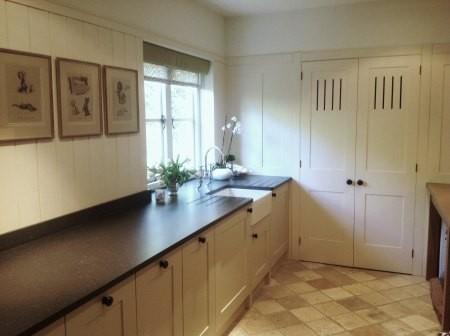 bespoke made wood Utility room and kitchen area