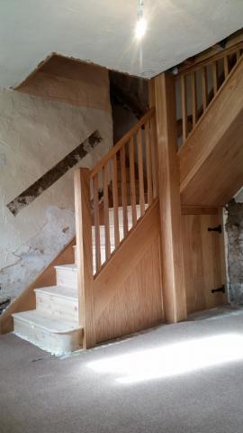 Oak Stairs custom made in North Devon