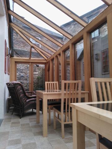 Solid oak conservatory sun room
