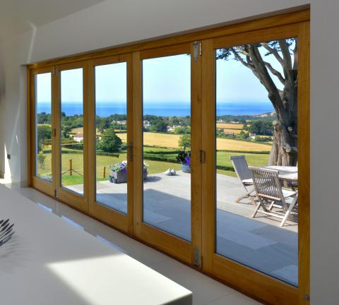 Bi fold door joinery with a view