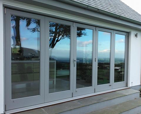 Painted bi fold door joinery