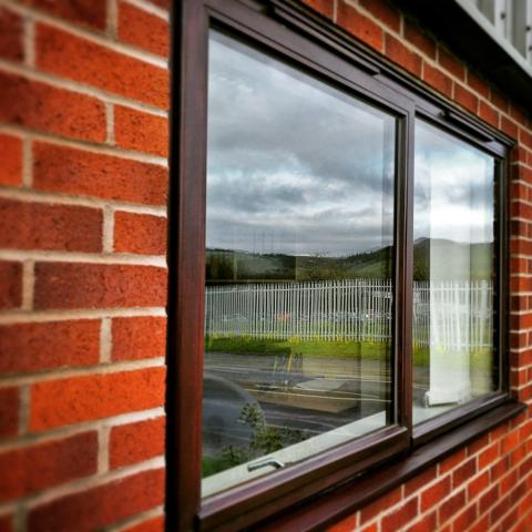 Hardwood stormproof profile double glazed window