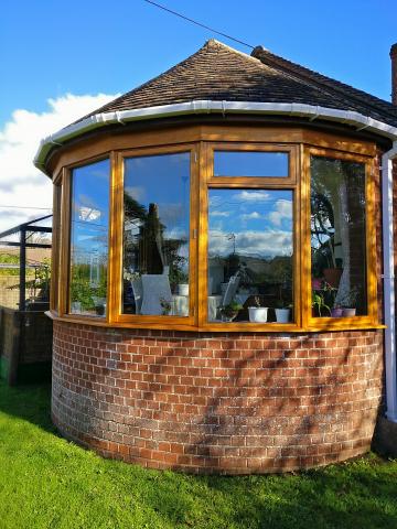 Hardwood bay window