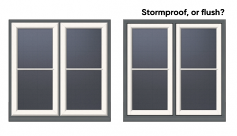 Flush Casement or Stormproof Wooden Windows