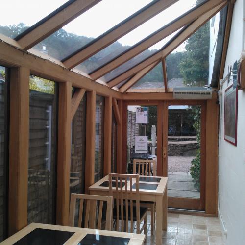 Inside Wooden Oak Conservatory