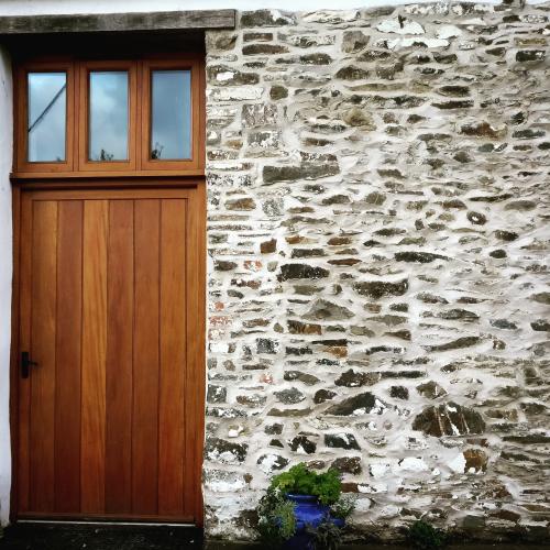 Hardwood exterior door