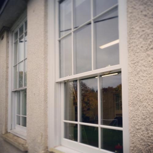 Sliding sash windows constructed from hardwood 