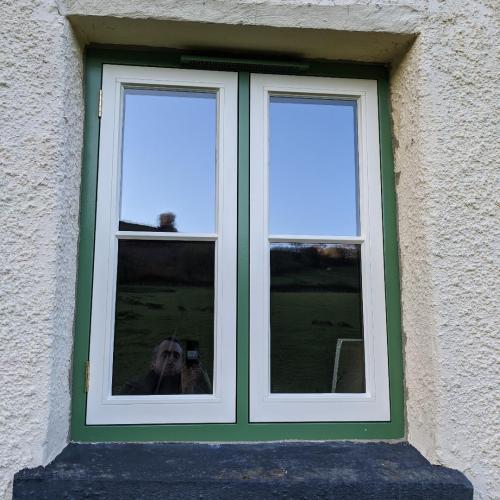 Spray Painted Wooden Windows